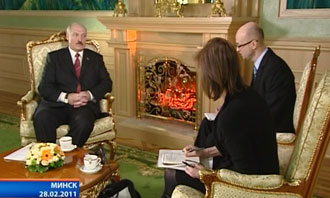 На фото: Интервью Александра Лукашенко газете «Washington Post»